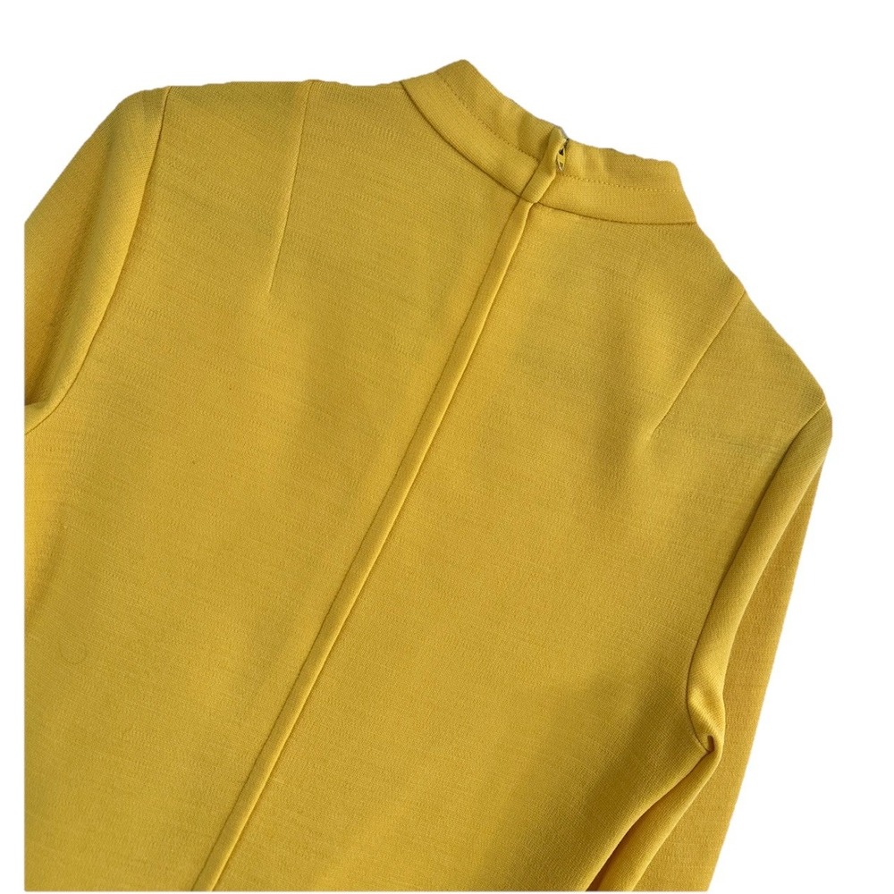 1970's Vintage Butte Knit Yellow Mustard‎ Dress Womens Size Small/Medium - Picture 5 of 12